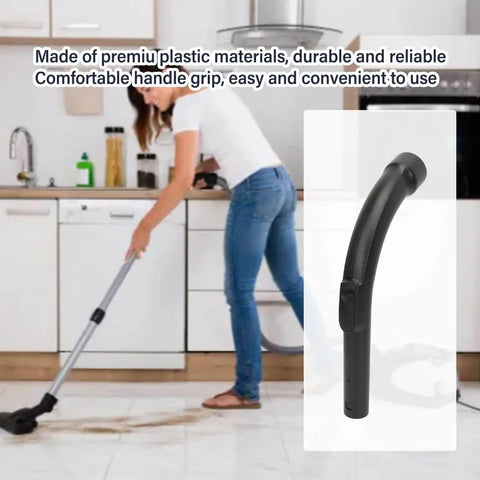 Curved Vacuum Handle Replacement For S2110 S501 S524 Vacuum Cleaners, ergonomic black handle in kitchen scene, fits 5269091.