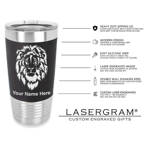 Custom Engraved 20oz Vacuum Insulated Tumbler With Silicone Grip In Black Motorcycle Theme Badass Personalization Included Keeps Drinks Cold 24 Hours Or Hot 8 Hours Durable Steel Gift For Riders