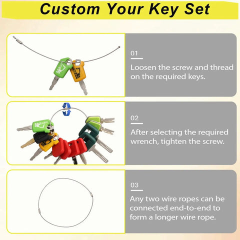 Customizing 39 Piece Heavy Equipment Keys Master Set for Excavators Dozers Skid Steers Backhoes Forklifts and more