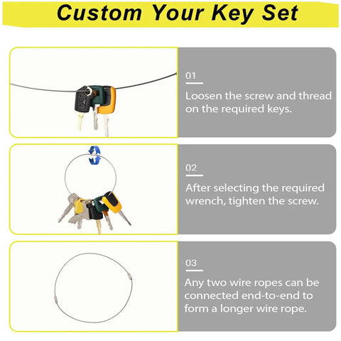 Custom key set instructions with Master 42 Key Heavy Equipment Ignition Key Set For Construction Machines With Wide Compatibility.
