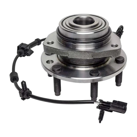 Front CV Axle Shaft Wheel Hub Bearing Assemblies With ABS Replacement for Chevrolet Trailblazer, GMC Envoy, Saab 9 7x, close-up view.