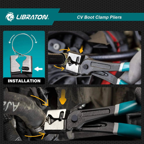 CV Boot Clamp Pliers For Clic And Clic-R Clamps 7 Inch Heavy Duty Spring Loaded Hose Clamp Tool For Quick Removal And Installation