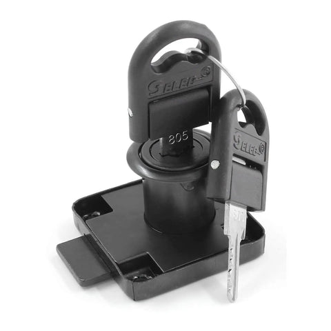 Alloy Cylinder Drawer Lock For Office Cabinets And Desks With Two Keys 19mm Hole Diameter Durable Cold Rolled Steel Black Finish