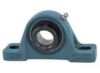 1-1/2 in (38.10 mm) Narrow Inner Ring Eccentric-Collar Low Base Shaft Pillow Block Single Unit KHLP208-24 in blue cast iron housing