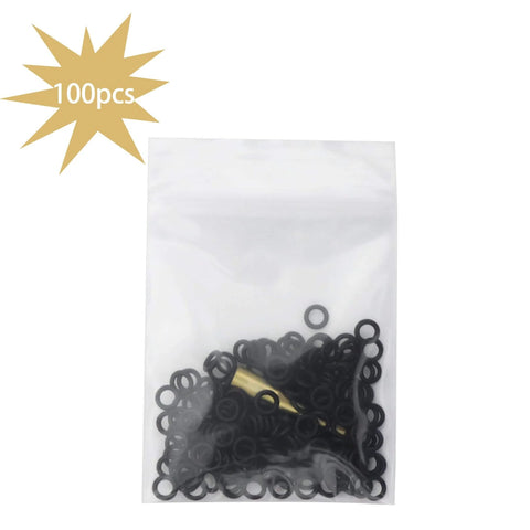 100 Pack Dart Shaft O Rings Non Slip Rubber O Rings for Metal Shafts Dart Accessories Kit in clear package with AB Thread Apron Tool