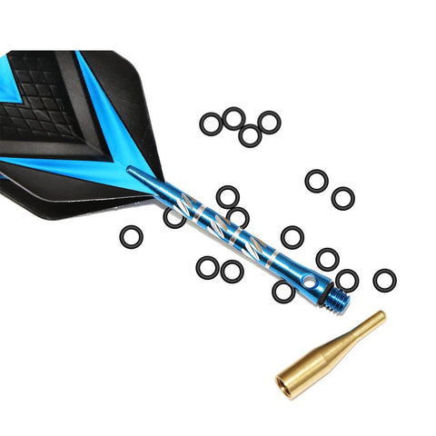 100 Pack Dart Shaft O Rings Non Slip Rubber O Rings for Metal Shafts Dart Accessories Kit Black Pro Grade Wear Resistant Cushioning Keeps Shafts Firm and Prevents Falls With AB Thread Apron Tool Included