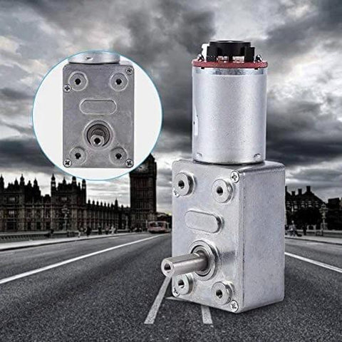 Gear Reduction Motor, DC 12V High Geared Motor Reduction Motor with Encoder Srong Self Locking, Motor Worm, in urban setting