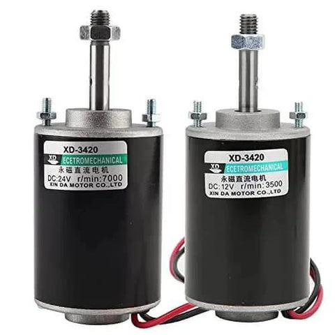 30W CW/CCW High Speed Permanent Micro DC Magnet Motor Low Noise Permanent Magnet DC Motor for DIY Generator (12V 3500rpm)