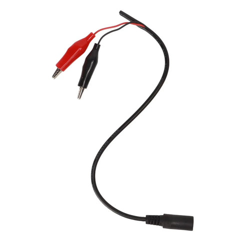 Power cable with red and black alligator clips, suitable for use with Reciprocating Linear Actuator With US Plug 100 To 240V.