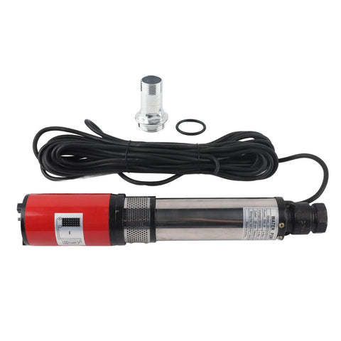 DC Pump Large High Battery Solar Brass Motor Floating Impeller S455 DC48V with accessories on white background
