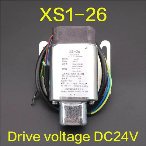 Front view of DC 24V Electromagnet for Elevator Speed Limiter Travel Switch XS1-28, compatible with XS1 26 for control systems.
