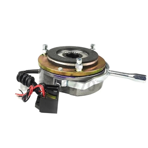 Power-off electromagnetic brake for DC 99V systems delivers 15 Nm holding torque at 50W, featuring shaft D24.8mm, OD 128.5mm.