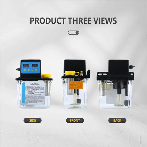 DCR-50 220V Automatic Electromagnetic Lubrication Oil Pump For CNC Engraver Linear Motion System three view angles