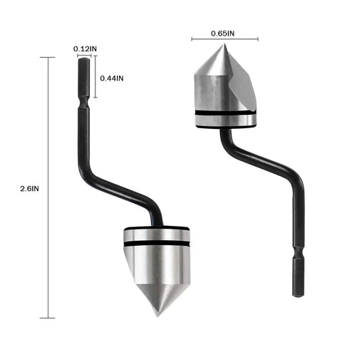 Deburring Countersink Tool Set For Metal Wood And Plastic, Pro Grade Precision Hand Reamer With 90 Degree Chamfering And Burr Removal, Sharp M2 High Speed Steel Blade, Diameter Range One To Sixteen Point Five Millimeters, Ergonomic Handle.