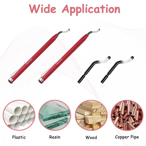 Pro Grade Reaming Pen For Replacement With Heat Treated Blades And Black Oxide All Metal Design 360 Degree Rotary Head Deburring Tool