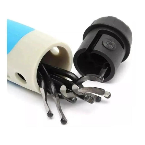 Heavy Duty Deburring Tool With 10 S10 High Speed Steel Blades Internal Blade Storage In The Handle Ergonomic Grip Model NG8150