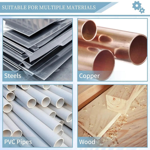 Materials suitable for Deburring Tool With 12 High Speed Steel Blades Blue Handle For Metal Plastic Resin PVC And 3D Printed Edges