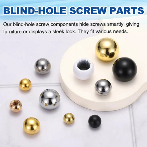 12Pcs M10 x 18mm Threaded Ball Knobs Set In Silver With 12 Spacers And Flat Washers For Lighting DIY Projects on display