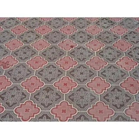 Patterned paver stones made with Pro Grade Paver Stone Mold PS 7119/3R For Concrete Pavers 8.5 By 8.5 By 1.75 Inches Thick 2.36 Inch Mold Wall
