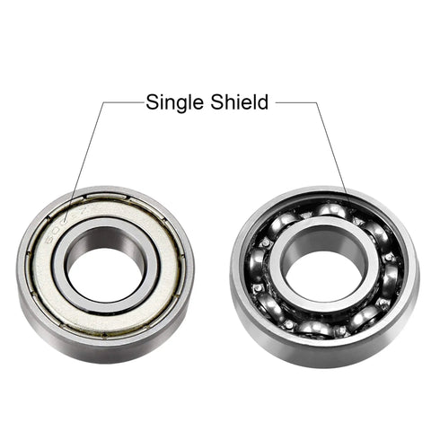 Beefy Deep Groove Ball Bearing 6003Z With Single Shield 17mm By 35mm By 10mm Chrome Steel Bearings Pack Of 1, showing internal view.