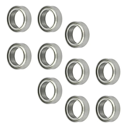 Deep Groove Ball Bearing 8x12x3.5mm Double Shield ZZ Pre Lubricated Carbon Steel Pack Of 10 for precision applications
