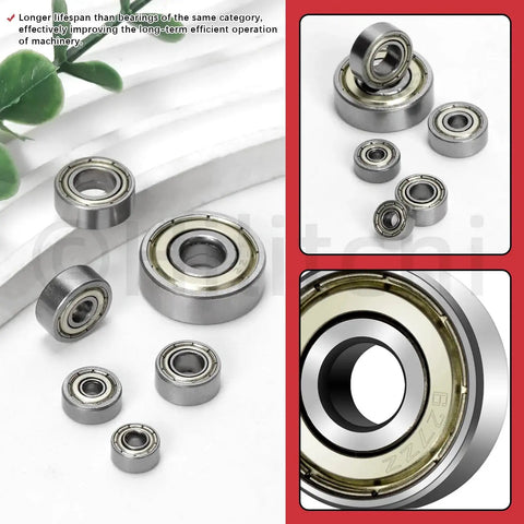 Deep Groove Ball Bearing Assortment Kit, 60 Pieces In 6 Sizes, Double Shield, Carbon Steel Bearings, Ideal for Voron Printer