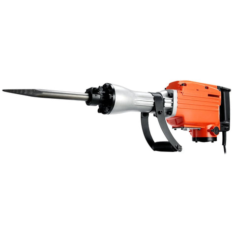 Heavy duty 2200W demolition jack hammer delivers powerful 66J impact energy and 1350 BPM for fast concrete breaking, side view