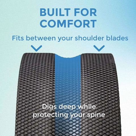 Density Foam Roller With Built In Spine Channel For Targeted Back And Neck Relief, close-up view highlighting comfort feature