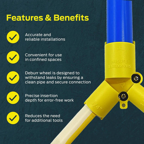 Brass Push Depth Gauge And Deburring Tool features accurate and reliable installation, deburring, and precise insertion for pipes.