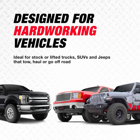 Trucks and vehicles designed for RS9000XL Adjustable Suspension Shock Absorber for off-road use and towing