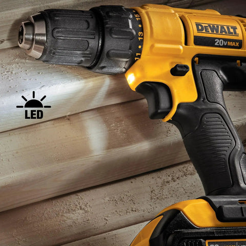 20V Max Cordless Drill And Impact Driver Combo Kit With Two Batteries And Charger Carry Bag Included Ergonomic Compact LED