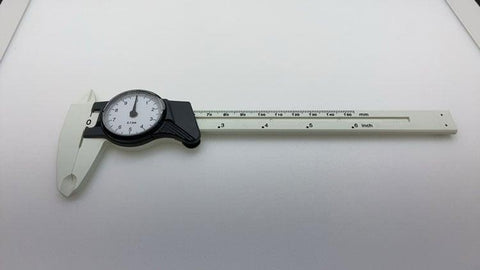 Dial Caliper 0-150mm / 0.1 WHITE Plastic Vernier Caliper Metric Measuring Tool - VXB Ball Bearings