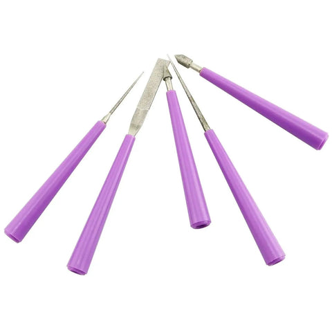 Diamond Tipped Bead Reamer Set 5 Piece For DIY Beaders And Jewelry Makers Quickly Enlarges Bead Holes In Glass Plastic Metal Wood