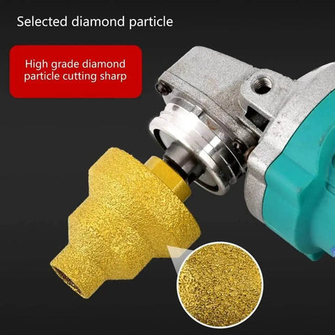 Close-up of Step Drill Bit Set 20 35 50mm 3 Pack Pro Grade Cone Drill Bits for Metal Wood Concrete with diamond particles