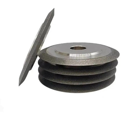 Diamond Grinding Wheel 4 Inch With V Shaped Groove 60 Degree Electroplated Diamond Abrasive For Hard Alloy Sharpening, stack view