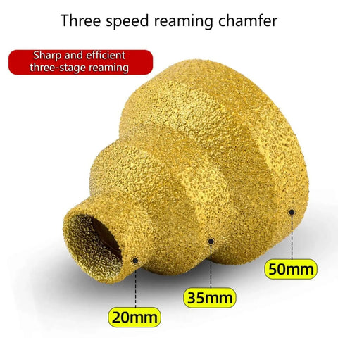Diamond Particles Step Drill Bit Set Pro Grade For Metal Wood And Plastic 20 35 50mm Cone Drill Bit Hole Opener With Multilayer Reamer