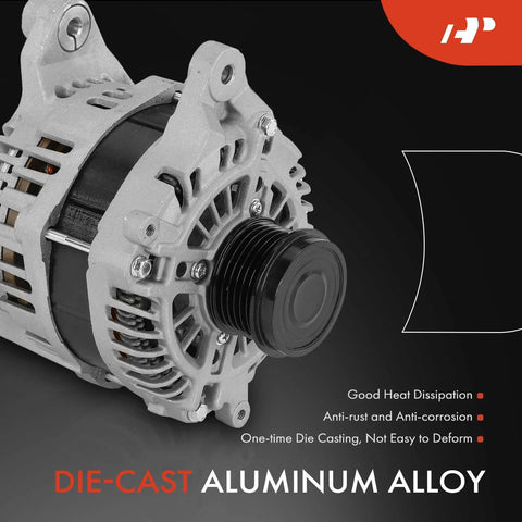 Heavy Duty 12V 130A Alternator For Subaru Outback Crosstrek Legacy 2015 2017 2016 2017 2.0L 2.5L With 6 Groove Decoupler Pulley Clockwise Replacement 23700AA91A 23700AA91B