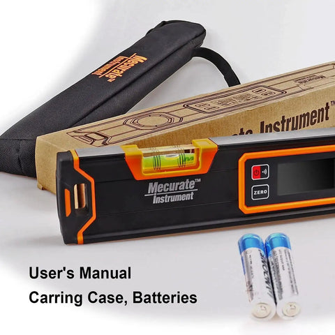 Digital Level 15.7 Inch With LCD Display And Magnetic Base 360 Degree Torpedo Level including carrying case and batteries