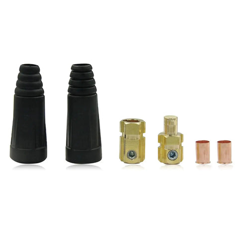 Heavy Duty DINSE Style Welding Cable Quick Connectors Pair for 200 Amp to 300 Amp with copper contacts and accessories