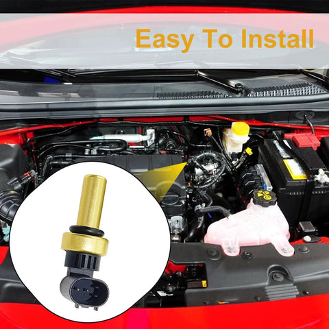 Coolant temperature sensor, 1pc, gold metal body with black connector, for Chevy Trax Cruze Sonic Buick Encore (2011–2017)