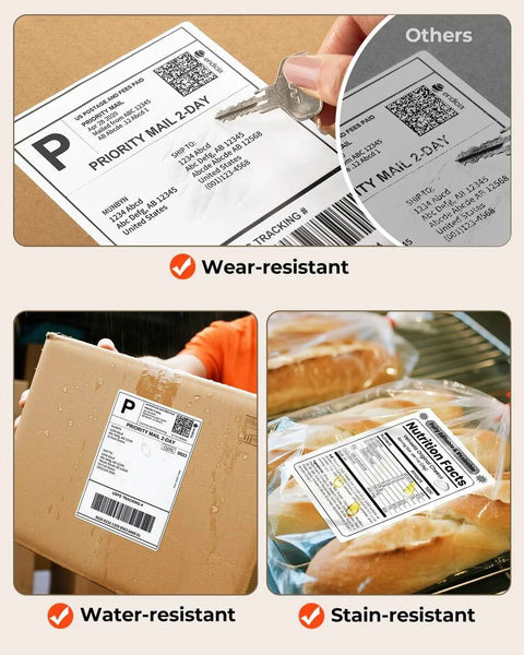 4X6 Direct Thermal Shipping Labels For Rollo Jadens Nelko And DYMO 4XL 220 Per Roll Waterproof And Scratch Resistant