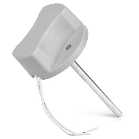 Gray discharge air temperature sensor replacement for HVAC systems C7735A1000 model with metal probe and wire connections.