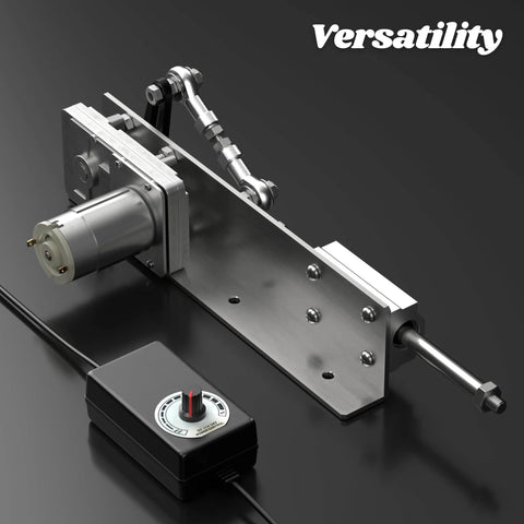 DIY Reciprocating Linear Actuator Stroke 2cm-8cm Adjustable Telescopic Motor with Speed Controller and chrome-plated tube