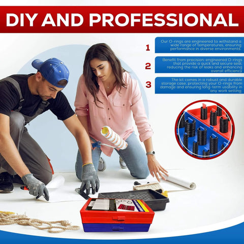 People using Ride Ready O Ring And Washer Kit With Storage Case And Gauge For Automotive Use Nitrile Rubber O Rings And Washers