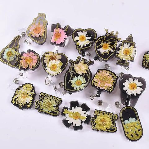 Doctor Badge Rollers Silicone Molds For Epoxy Resin Crafting Heart Tooth And Stethoscope Shapes crystal casting molds.