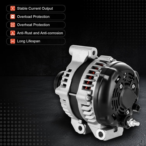 11570 Alternator Replacement For Grand Caravan 2011-2020, Journey 2011-2019, side view showing structure and details