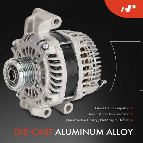 Alternator for Dodge Dart 2013 to 2016 2.0L 2.4L 12V 140A Direct Fit 6 Groove Decoupler Pulley Clockwise Rotation Replacement Part