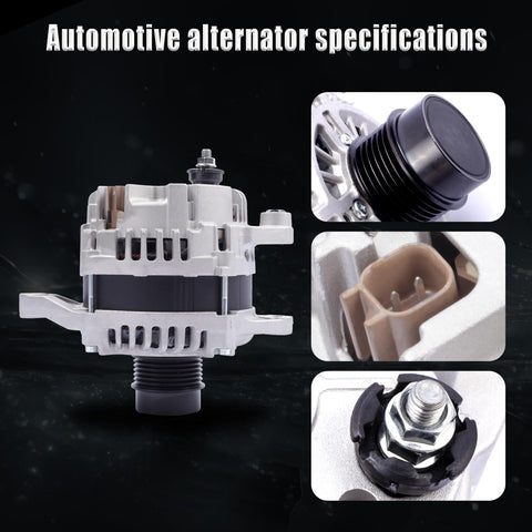 Beefed Up High Output 160 Amp Alternator Replacement For 2009 To 2020 Dodge Journey 2.4L L4 Fits 04801490AC front view