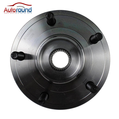 Front view of 2-Pack Front Wheel Bearing And Hub Assembly For Dodge Journey 2009-2020 5 Lug With ABS Drop-In Replacement