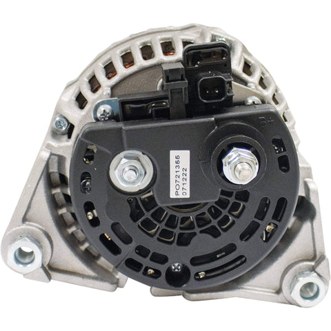12V 180A Clockwise Alternator Replacement For Dodge Ram 2500 2007 2008 2009 2010 And Ram 3500 2007 2008 2009 2010 External Regulator Clutch Pulley 2.469 Inch OD Replaces 334-2751 ABO0396 ABO0396-180 0124525129 back view